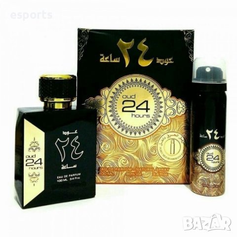 Парфюмна вода Oud 24 Hours Ard Al Zaafaran унисекс 100ml EDP + дезодорант спрей, снимка 2 - Унисекс парфюми - 37100121