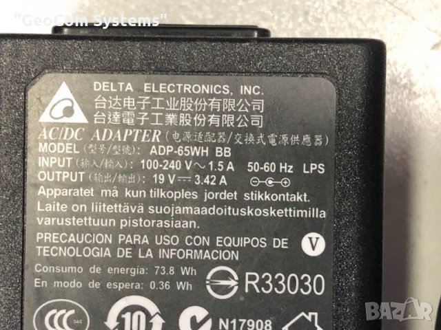 Acer ADP-65WH BB оригинално зарядно (19V,3,42A,65W), снимка 4 - Кабели и адаптери - 32932972