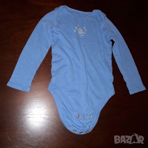 2-3г 98см Боди с дълъг ръкав Материя памук Цвят тъмно синьо без следи от употреба