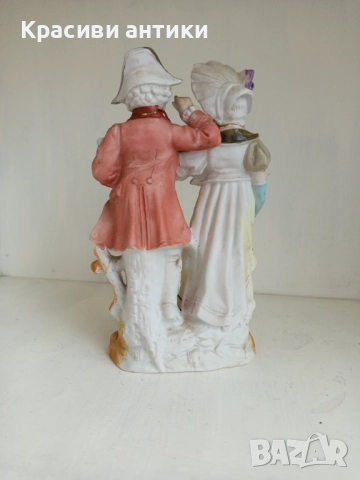 Старинна, красива фигура от бисквитен порцелан, висока 20 см, снимка 7 - Колекции - 52090434