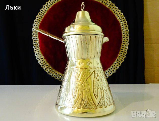 Джезве с капак,кана,бронз. , снимка 8 - Антикварни и старинни предмети - 40700902