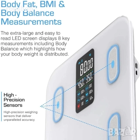 НОВА, ТЕСТВАНА Active Era® умен кантар с Bluetooth и приложение, литиева вградена батерия..., снимка 7 - Тримери - 51572508