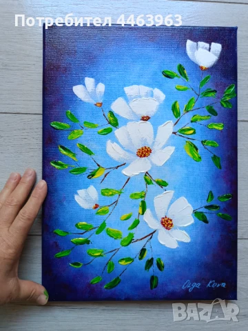 Настроение - 2 ( в синьо). Авторска картина, снимка 2 - Картини - 50918330