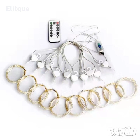 Коледни лампички с 300Led лампи 3 метра на 3 метра, снимка 7 - Лед осветление - 52800095