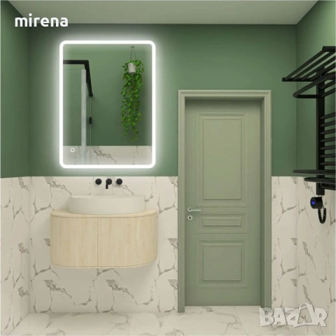 LED ЛЕД огледало Щутгарт 100×70 Музика Блутут, снимка 4 - Огледала - 53225056