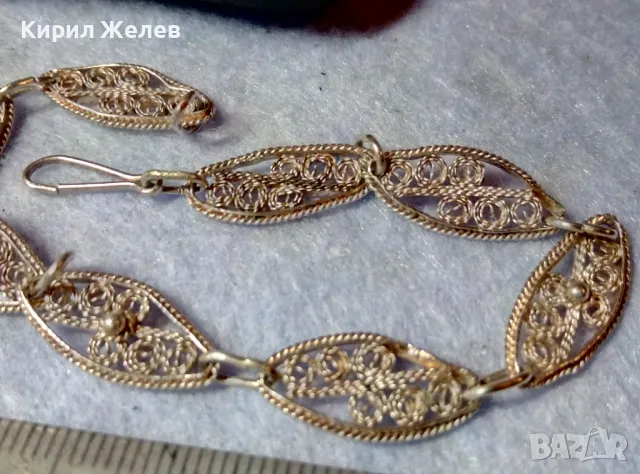 СТАРИННА ФИЛИГРАННА СРЕБЪРНА ГРИВНА СРЕБРО ВИСОКА ПРОБА РЪЧНА МАЙСТОРСКА ФИНА ИЗРАБОТКА 49299, снимка 6 - Антикварни и старинни предмети - 48467990