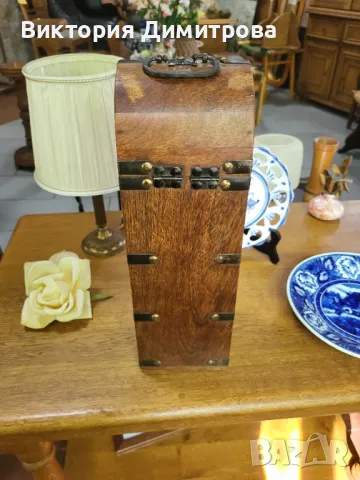 Дървена кутия за бутилка, снимка 7 - Други - 47437827