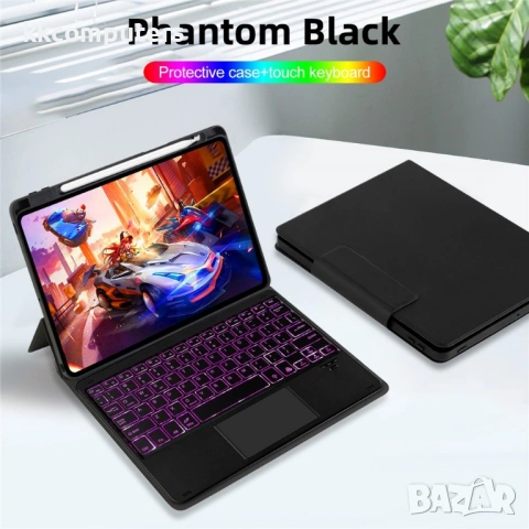 TP-5010D магнитен калъф с Bluetooth клавиатура и RGB подсветка за iPad (2025) / 10.9 (2022), снимка 4 - Калъфи, кейсове - 53231227