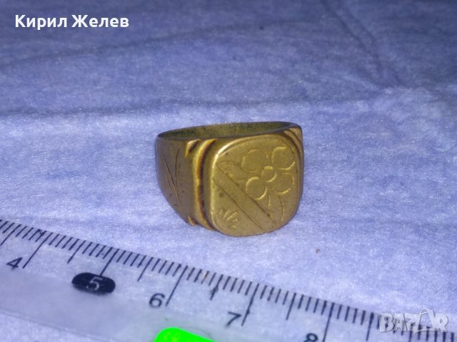 СТАР ФЛОРАЛНО РЪЧНО ОРНАМЕНТИРАН ПРЪСТЕН с ПЕЧАТИ 585 и 14К СПЛАВ БРОНЗ и ЖЕЛЯЗО За КОЛЕКЦИЯ 32602, снимка 15 - Антикварни и старинни предмети - 39714948
