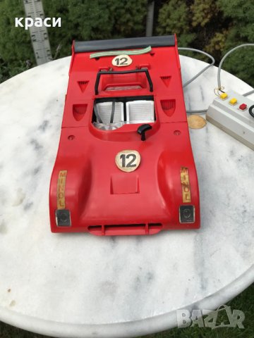 Стара количка Ferrari 312 Pb Race Car #12 Дистанционно управление GDR 35cm , снимка 3 - Колекции - 42951171