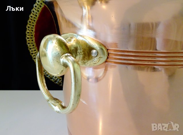 Френска медна шампаниера 1 кг.,5 литра. , снимка 8 - Антикварни и старинни предмети - 36774028