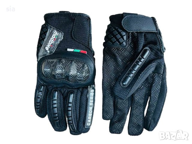 Мото ръкавици, С карбон, Черен, снимка 3 - Аксесоари и консумативи - 40749058