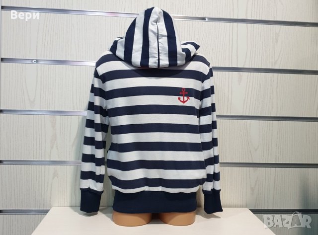 Нов детски моряшки суичър с трансферен печат Котвичка, райе, снимка 2 - Детски анцузи и суичери - 29029991