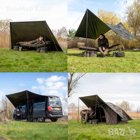 Покривало Nash Bank Life Multi Tarp Camo, снимка 2 - Палатки - 50975965