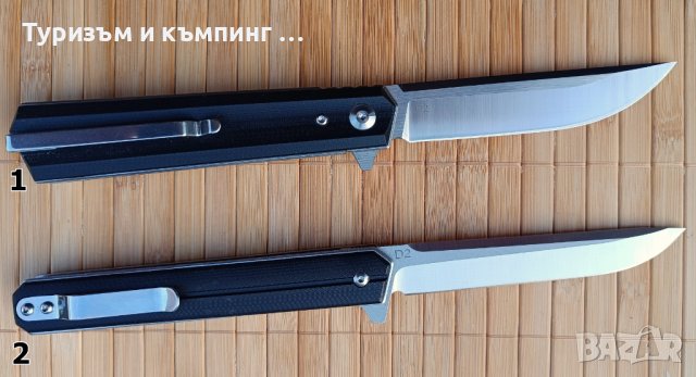 Сгъваем джобен нож / стомана D2 /, снимка 2 - Ножове - 43844249