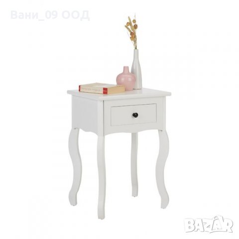 Кокетно нощно шкафче в бяло, снимка 2 - Шкафове - 38141823