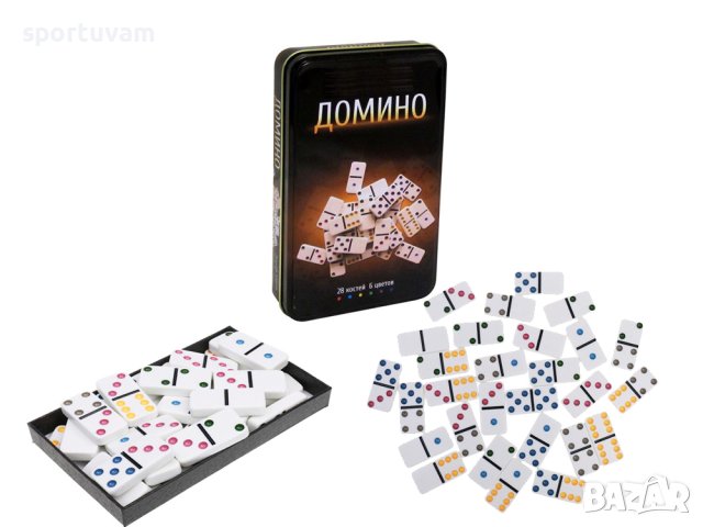 Домино в метална кутия, образователна игра, снимка 1 - Домино - 43210626