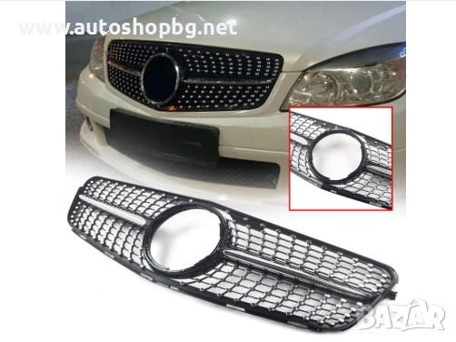 Предна Решетка Mercedes-C class W204 Diamond, снимка 3 - Аксесоари и консумативи - 51627840