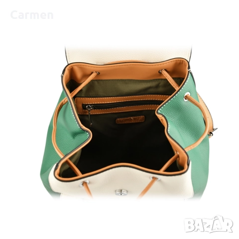 TendenZ - дамска раница в зелен цвят, снимка 17 - Раници - 52429479