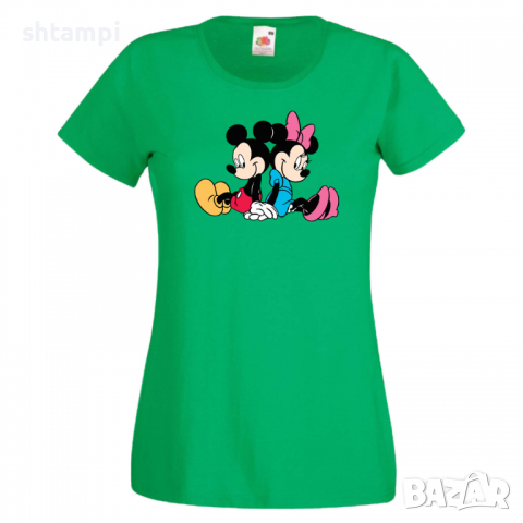 Дамска тениска Mickey & Minnie Мини Маус,Микки Маус.Подарък,Изненада,, снимка 1 - Тениски - 36526202