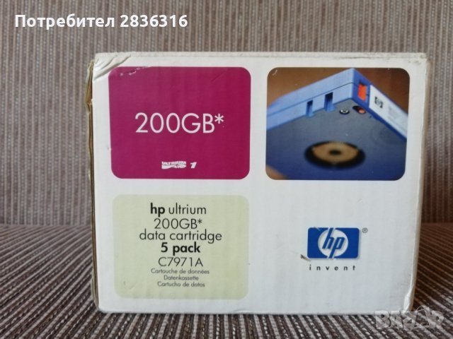 HP Ultrium 200GB data cartridge 5 pack C7971A, снимка 1 - Твърди дискове - 38007977