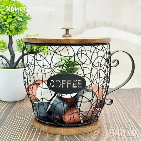 Органайзер Метална поставка за кафе капсули с капак за Долче Густо Неспресо, снимка 11 - Други - 49204652