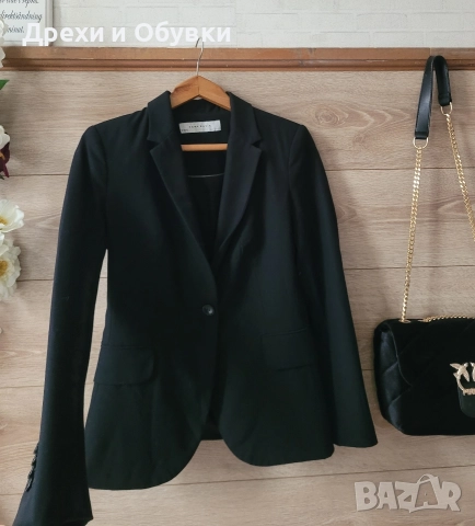 Черно сако ZARA , снимка 5 - Сака - 52761626
