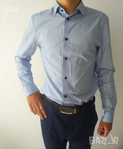 Мъжка риза светло син цвят, снимка 1