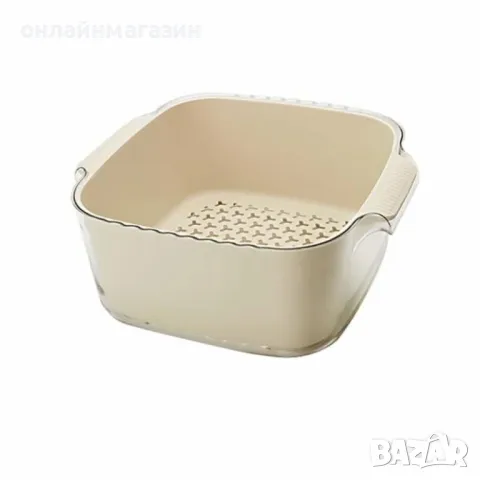 Многофункционална купа с гевгир 4 в 1 – за измиване, отцеждане и съхранение, снимка 1