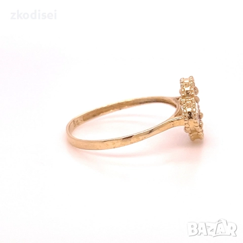 Златен дамски пръстен Van Cleef 2,02гр. размер:58 14кр. проба:585 модел:5030-1, снимка 2 - Пръстени - 52635132