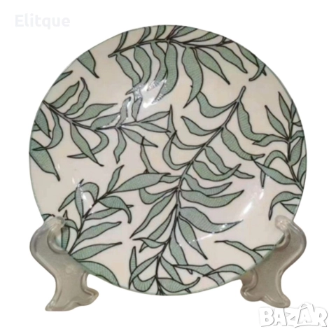 Порцеланова чиния с пластмасова поставка 19см, Листа 2, снимка 4 - Други стоки за дома - 52897570