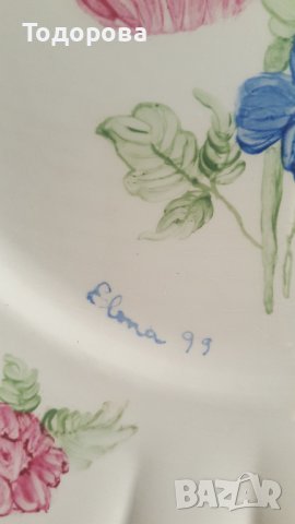 Порцеланова аторска чиния-плато, снимка 2 - Колекции - 38525353