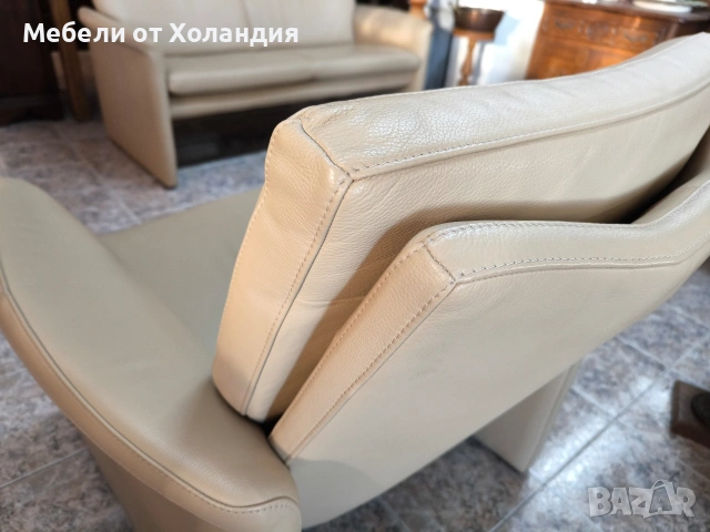 Диван двойка и фотьойл от естествена кожа, снимка 6 - Дивани и мека мебел - 53073013