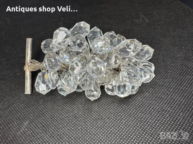 Посребрена декорация с кристали №6466, снимка 6 - Антикварни и старинни предмети - 48864923