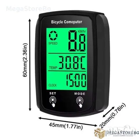 КОМПЮТЪР ЗА ВЕЛОСИПЕД PA1003 К-Т, снимка 2 - Аксесоари за велосипеди - 49347163