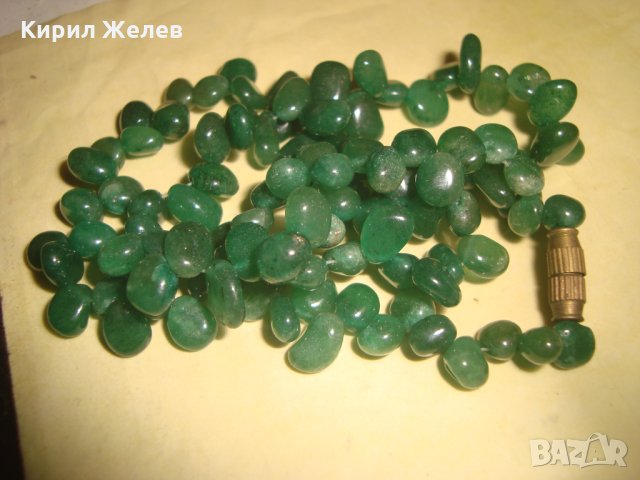 СКЪПОЦЕННА ОГЪРЛИЦА НАТУРАЛЕН ПЕРИДОТ РЕТРО БИЖУ 22796, снимка 4 - Колиета, медальони, синджири - 33423053