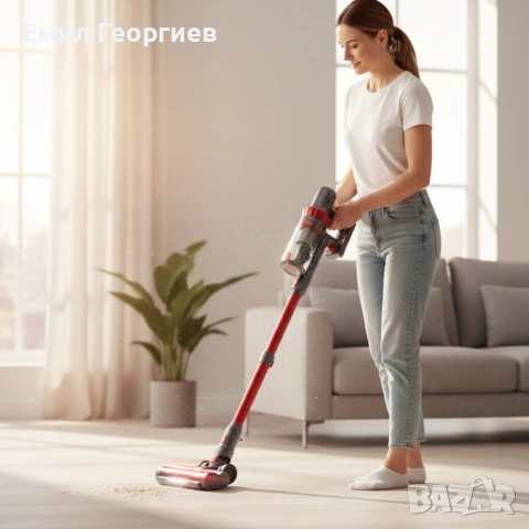 Безжична ръчна прахосмукачка тип „стик“ – V Group KB-703B, снимка 13 - Прахосмукачки - 53356278