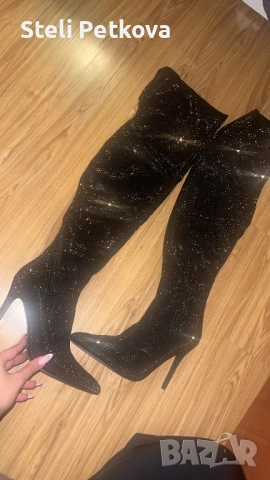 Уникални Бляскавк Ботуши , снимка 5 - Дамски ботуши - 52508765