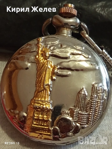 Красив джобен часовник кварц перфектно състояние 26945, снимка 2 - Джобни - 53496082