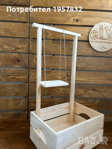 Бебешка щайга/ гардеробче за кръщене, изписване , подаръци от дърво, снимка 13 - Други - 48968246