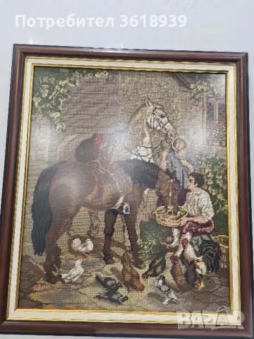 гоблен коне , снимка 3 - Гоблени - 50290847