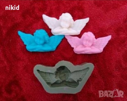 Излегнал ангел широк силиконов молд форма калъп гипс шоколад