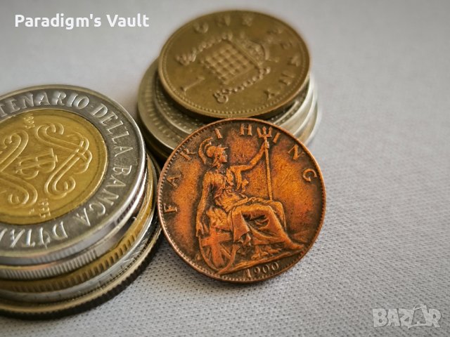 Монета - Великобритания - 1 фартинг | 1900г.