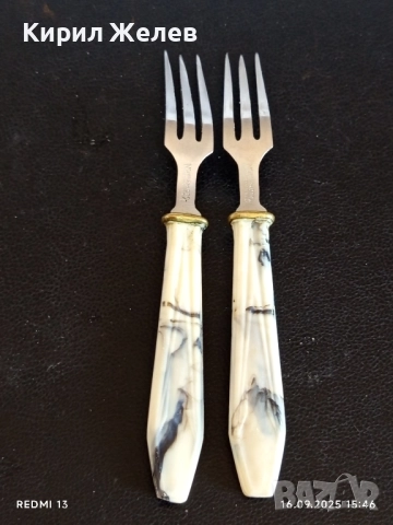 Две ретро вилички за десерт СССР Тбилиси за КОЛЕКЦИЯ 50640, снимка 7 - Други ценни предмети - 51733906