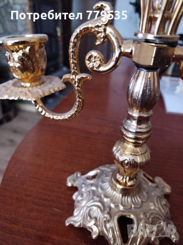 СТАР УНИКАЛЕН СВЕЩНИК, снимка 2 - Антикварни и старинни предмети - 52586045