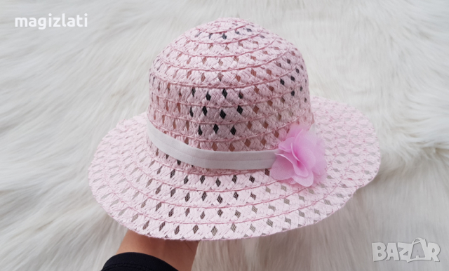 Детска сламена шапка 3-6 години , снимка 2 - Шапки, шалове и ръкавици - 36502273