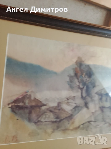 Дечко Узунов прекрасна картина акварел , снимка 3 - Картини - 53255585