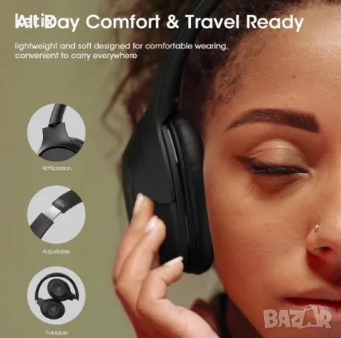 Безжични Bluetooth слушалки DOQAUS, снимка 4 - Слушалки и портативни колонки - 48492183