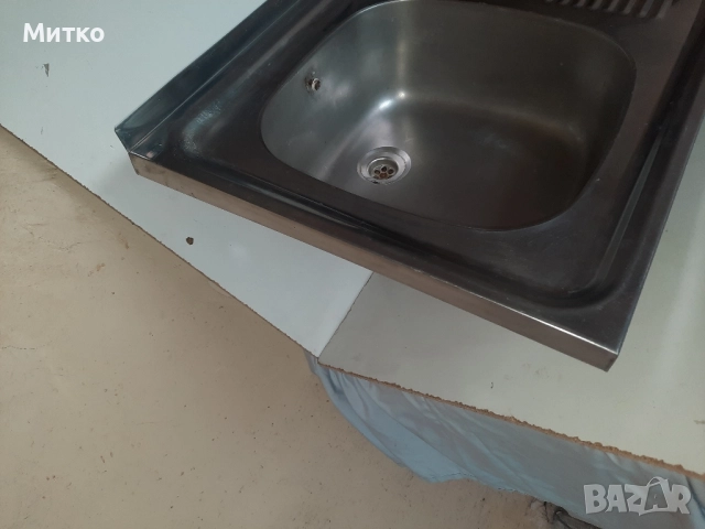 Мивка от неръждавейка хром алпака с десен плот, снимка 6 - Мивки - 52534884