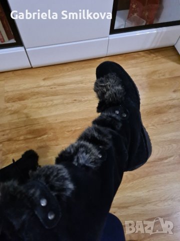 Дамски зимни ботуши, естествен велур и косъм, снимка 5 - Дамски ботуши - 38387865